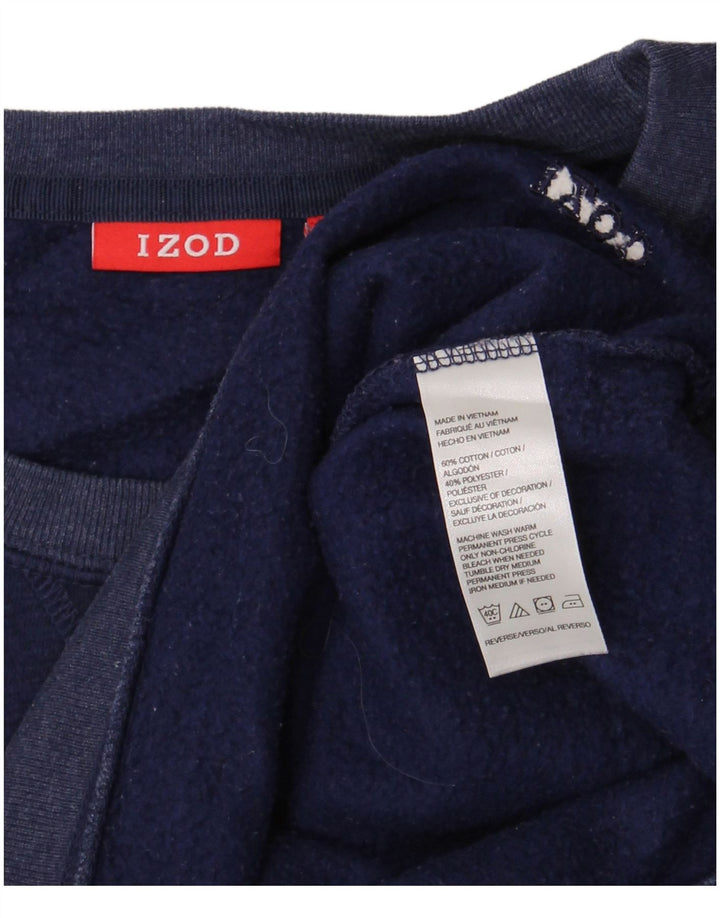 Izod Hombre Sudadera Jumper Medium Azul Marino Algodón