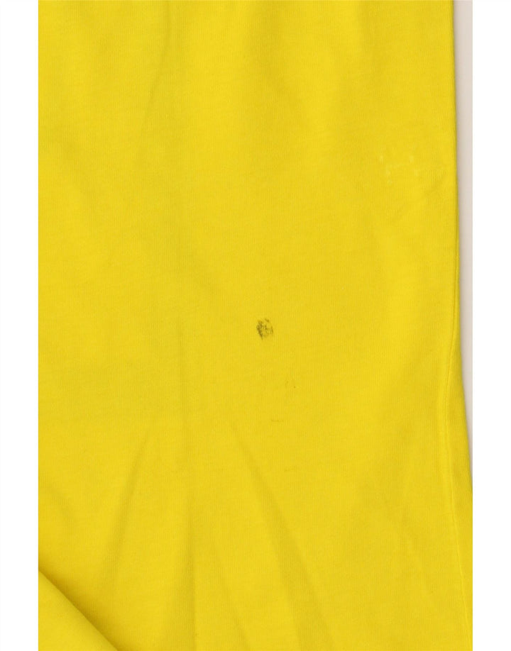 Puma Hombre Camiseta Gráfica Top Algodón Amarillo Medio