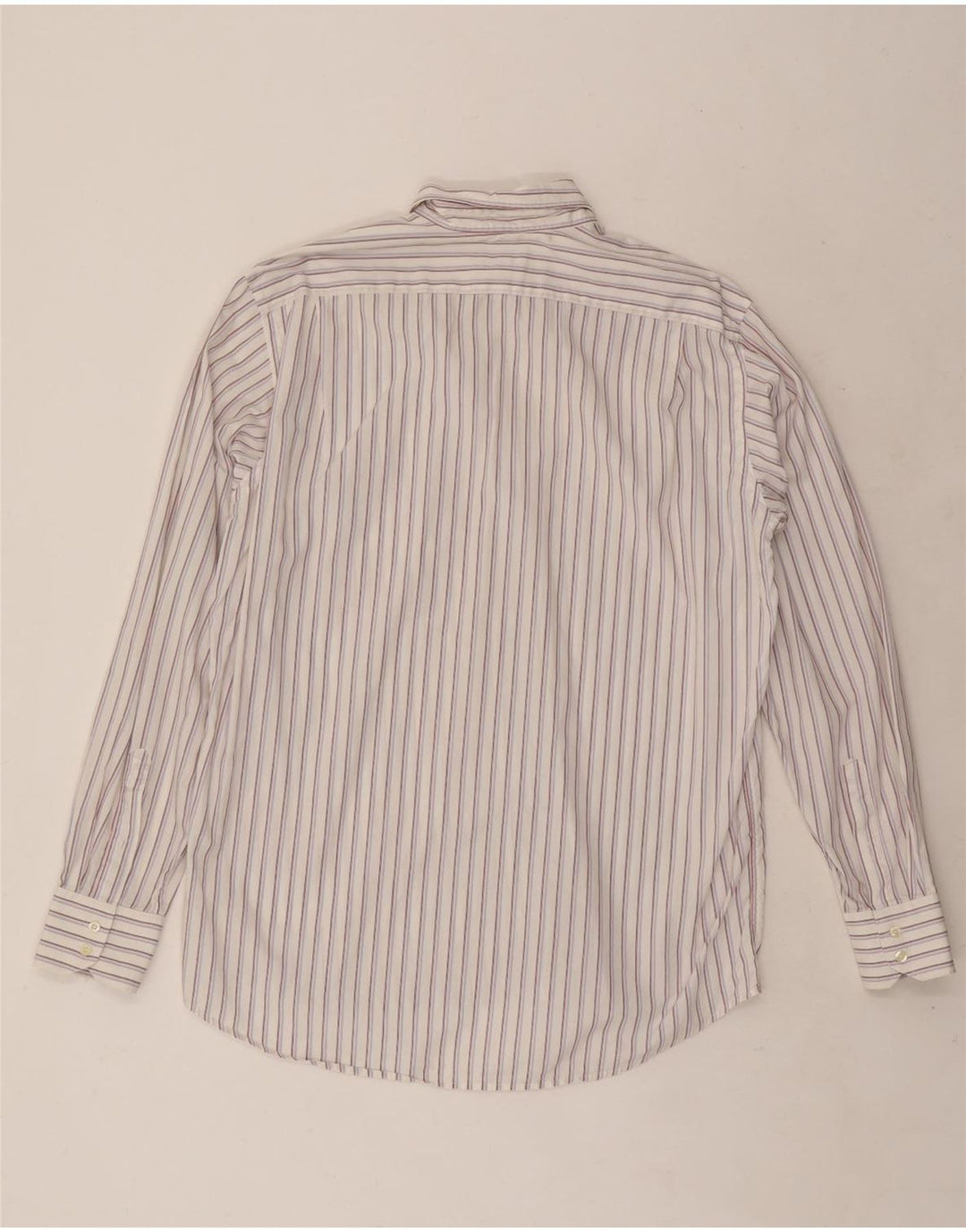 Camisa Lacoste Hombre Talla 42 Algodón Rayas Blancas Grande