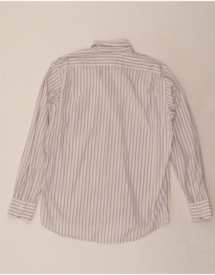 Camisa Lacoste Hombre Talla 42 Algodón Rayas Blancas Grande