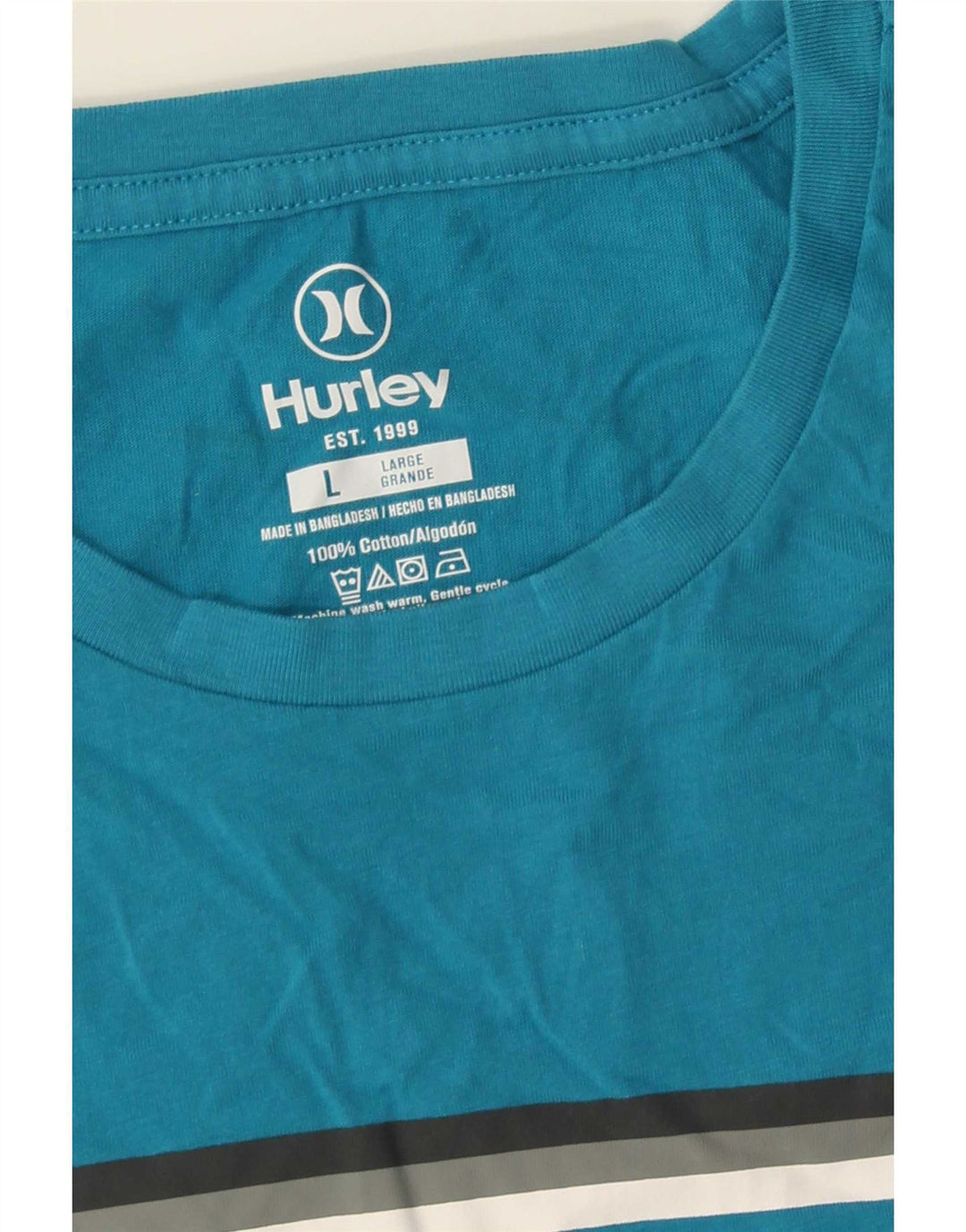 Hurley - Camiseta gráfica para hombre, talla grande, algodón azul
