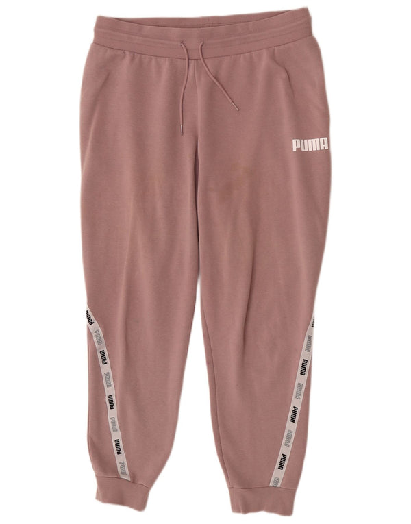 Puma Pantalones de chándal gráficos para mujer Joggers UK 46 Large Pink Colourblock