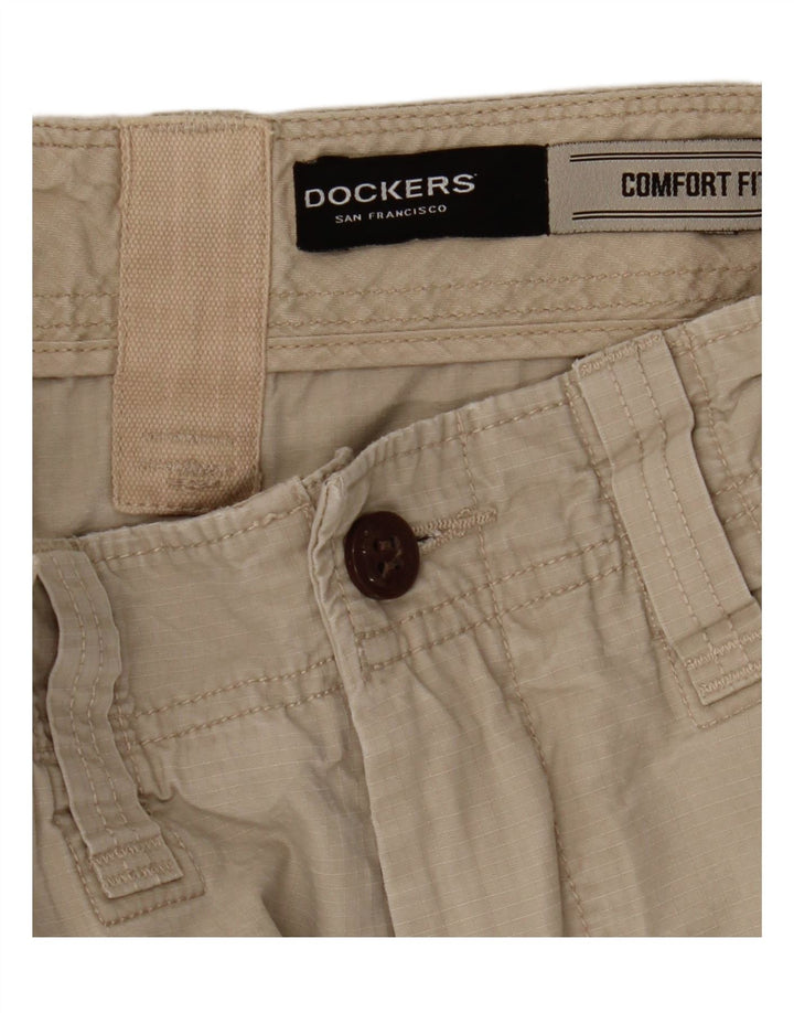 Dockers Pantalones cortos cargo de ajuste cómodo para hombre W31 Algodón beige medio