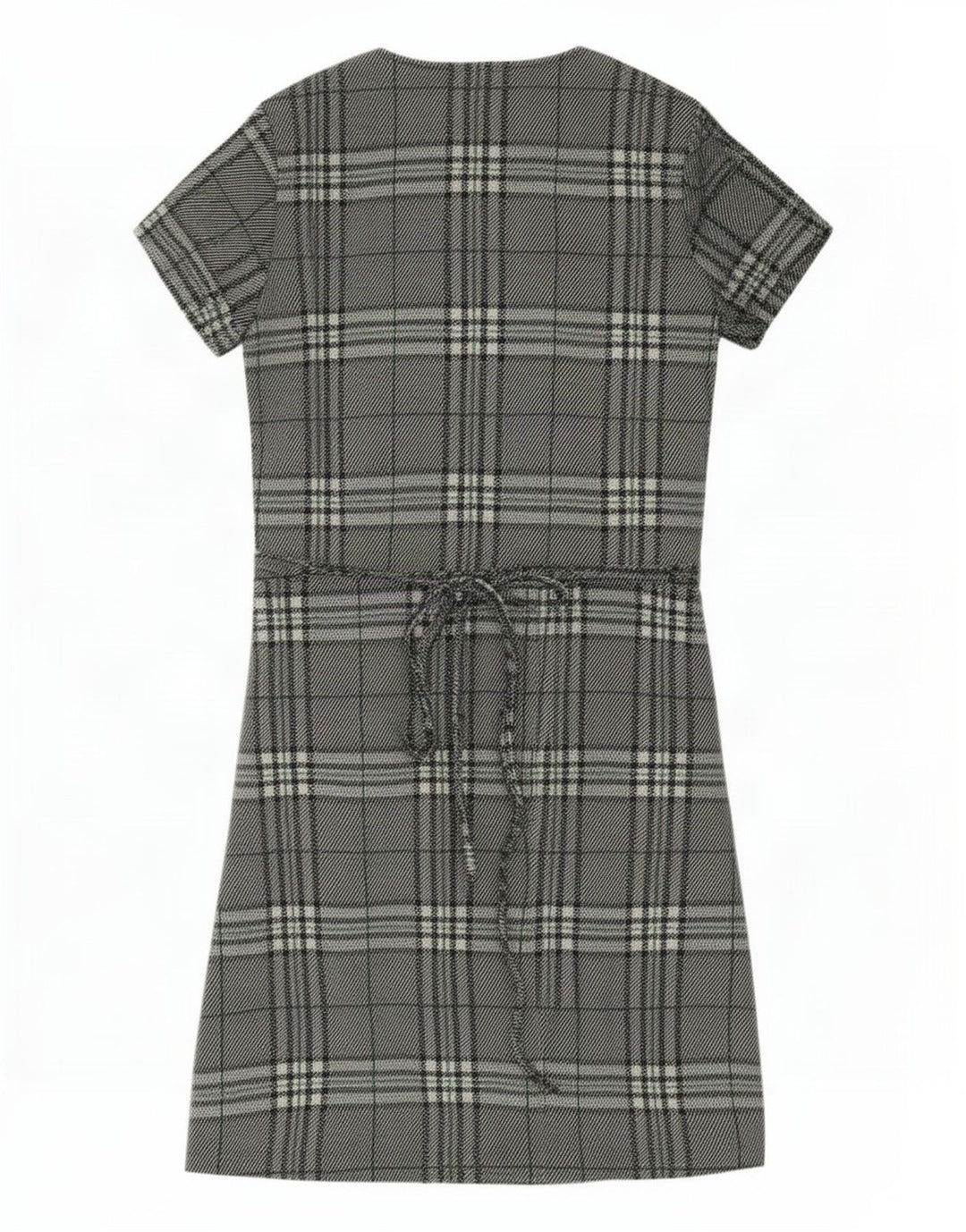 Zara Vestido Cruzado Para Mujer UK 44 Poliéster A Cuadros Verde Grande