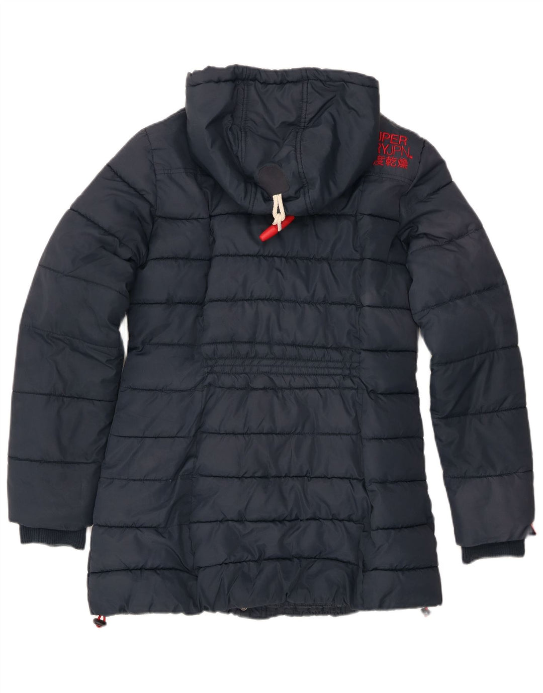 Superdry Chaqueta Acolchada Con Capucha Para Mujer UK 44 Grande Poliéster Azul Marino