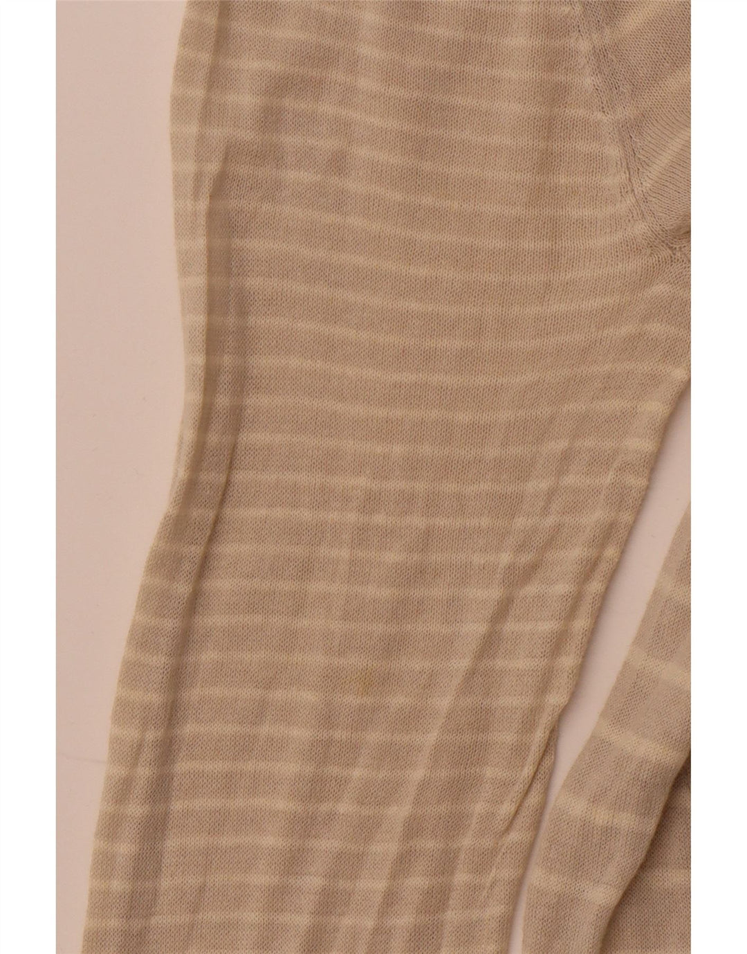 WHITE STUFF Suéter tipo cárdigan para mujer UK 40 Grande Lino a rayas beige