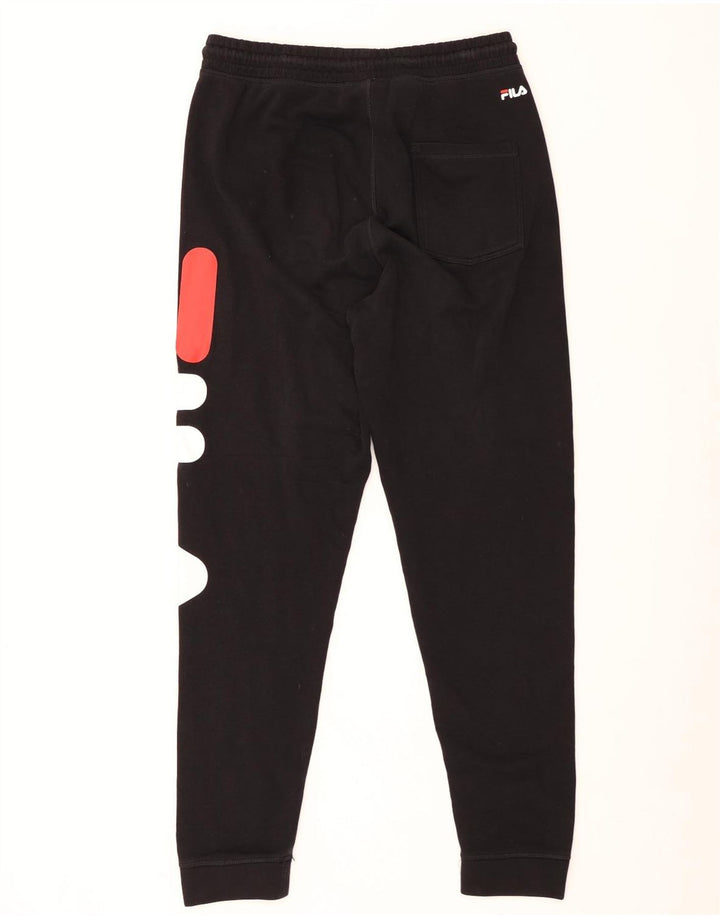 FILA Pantalones de chándal con estampado gráfico para hombre Joggers Medium Black Cotton