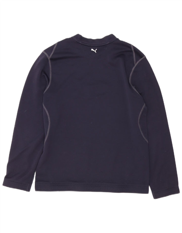 Puma Hombre Graphic Top Manga Larga Azul Marino Medio