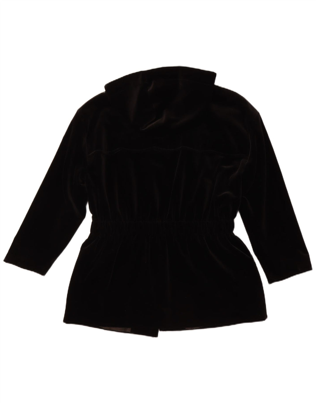 AFTER FIVE Abrigo de terciopelo con capucha para mujer UK 40 Mediano Negro
