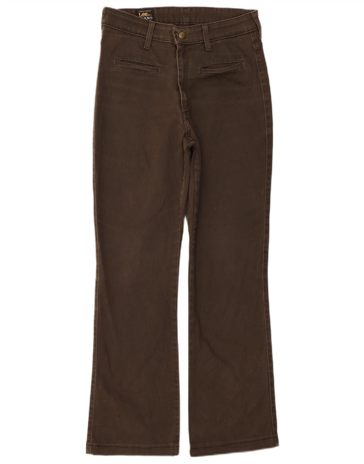 Pantalones Casuales Rectos Mujer LEE W26 L27 Caqui