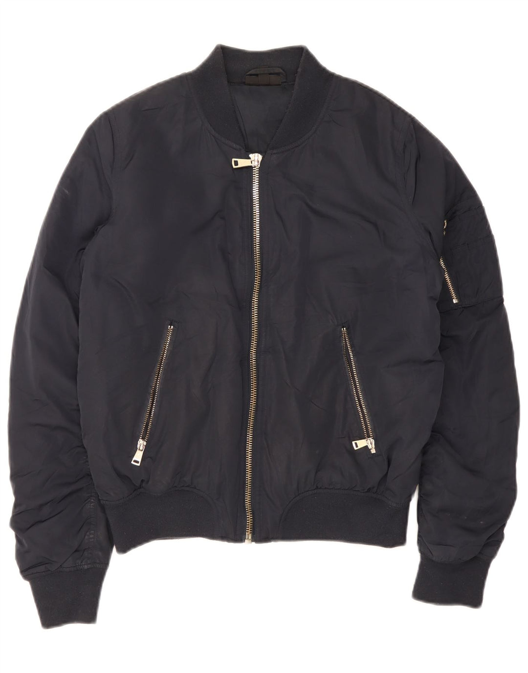 Topshop Chaqueta Bomber para Mujer UK 12 Mediana Azul Marino Poliéster