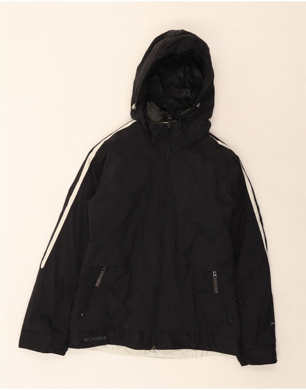 Columbia Chaqueta cortavientos con capucha para mujer UK 40 Small Black Nylon