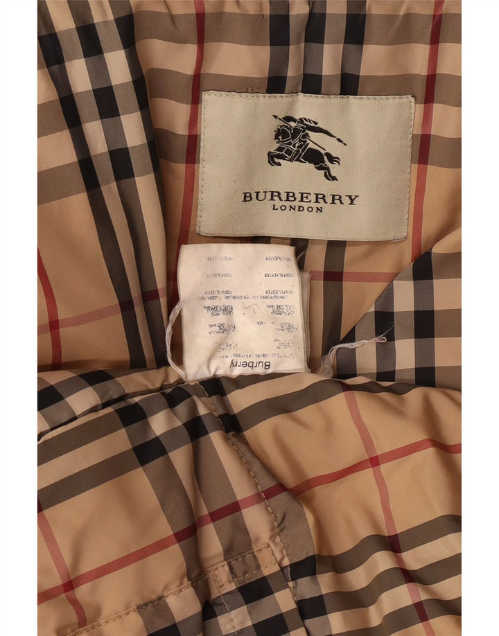 BURBERRY Abrigo para hombre UK 40 Grande Negro Poliamida Clásico