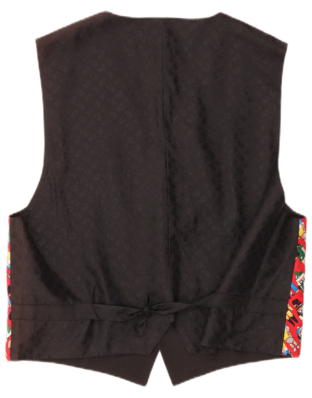 VINTAGE Chaleco con estampado abstracto para hombre XL Viscosa roja