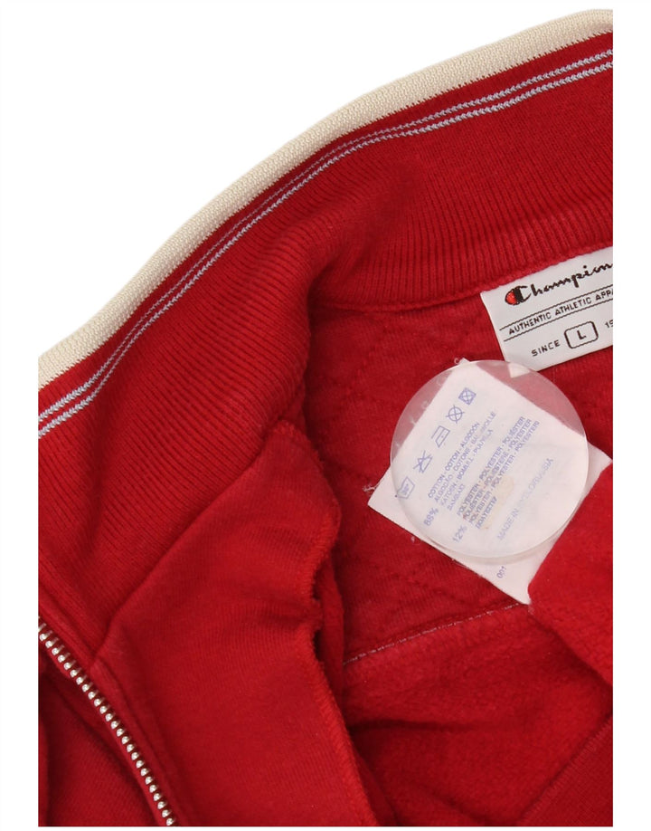 Champion Chaqueta de chándal gráfica para mujer Reino Unido 14 Grande Algodón rojo