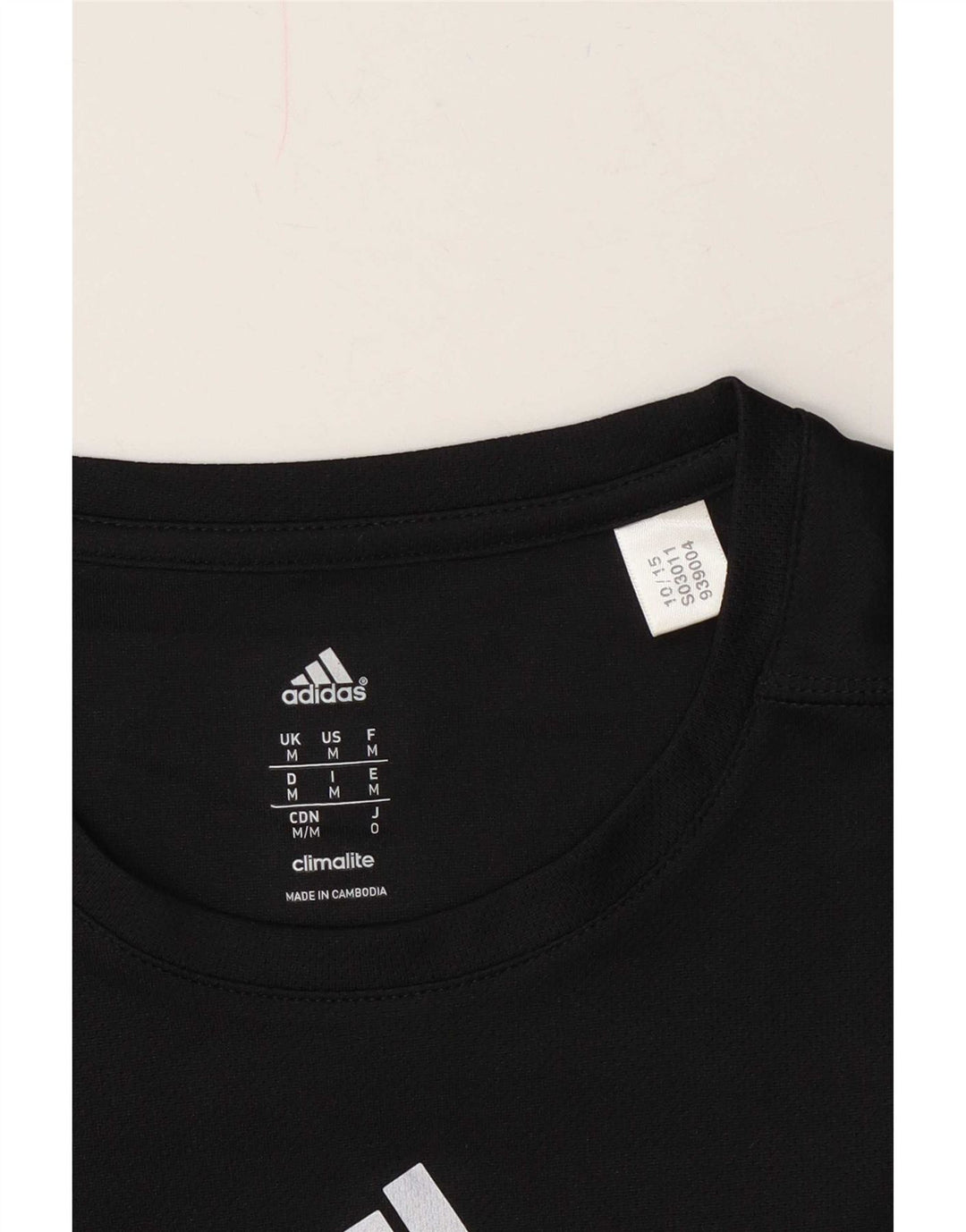 Adidas Mens Climalite Camiseta Top Mediano Negro