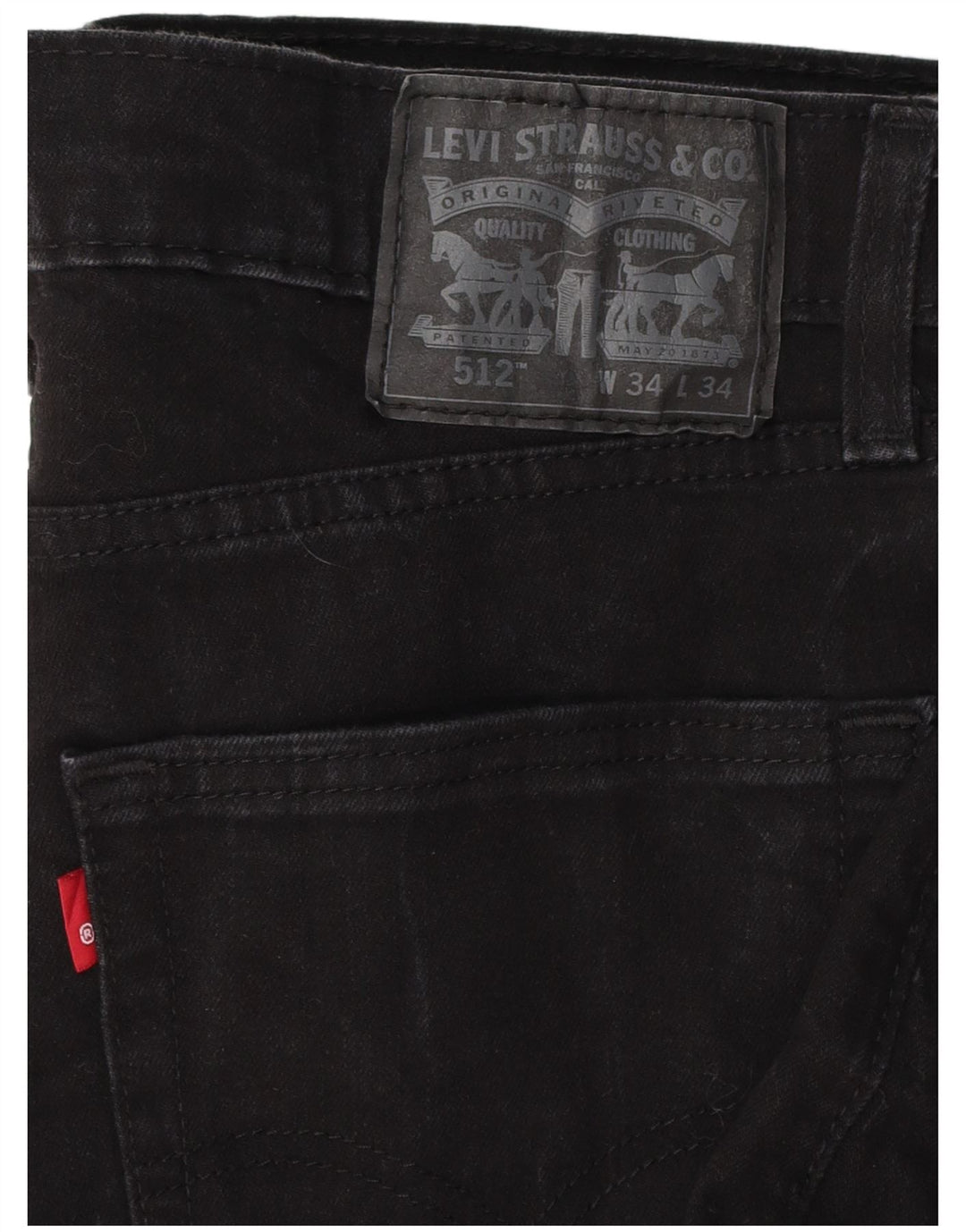 LEVI'S Jeans 512 Slim Tapered para hombre W34 L32 Algodón negro