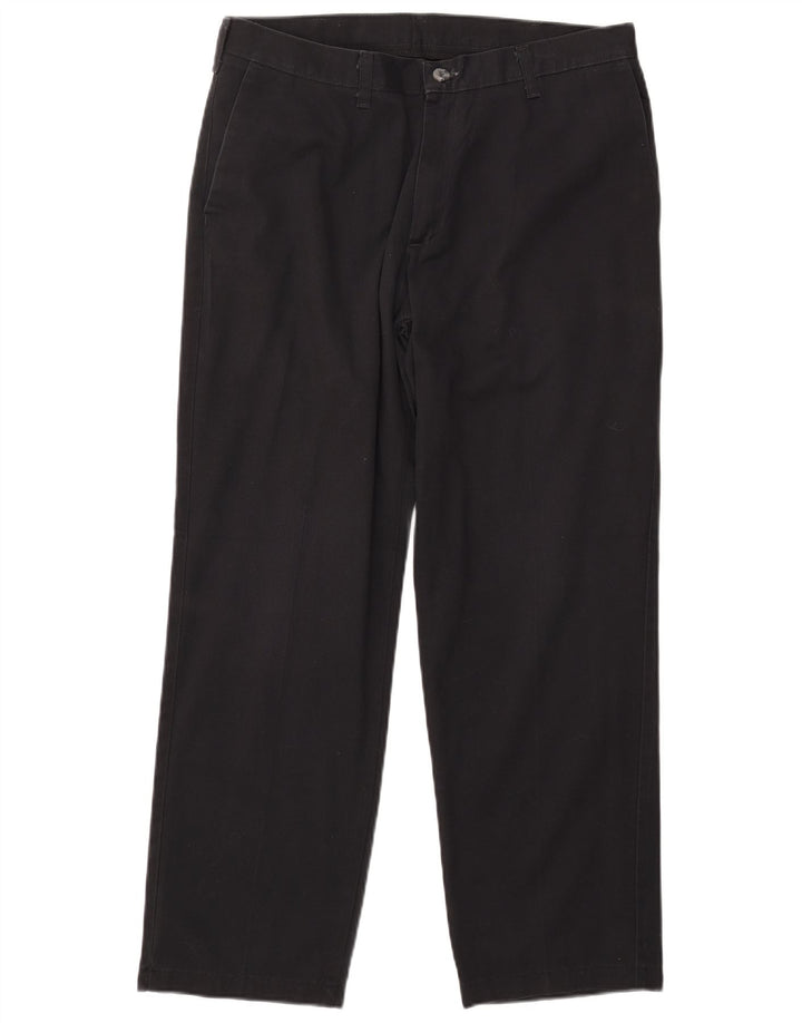 LEE Pantalones chinos rectos para hombre W34 L30 Algodón negro