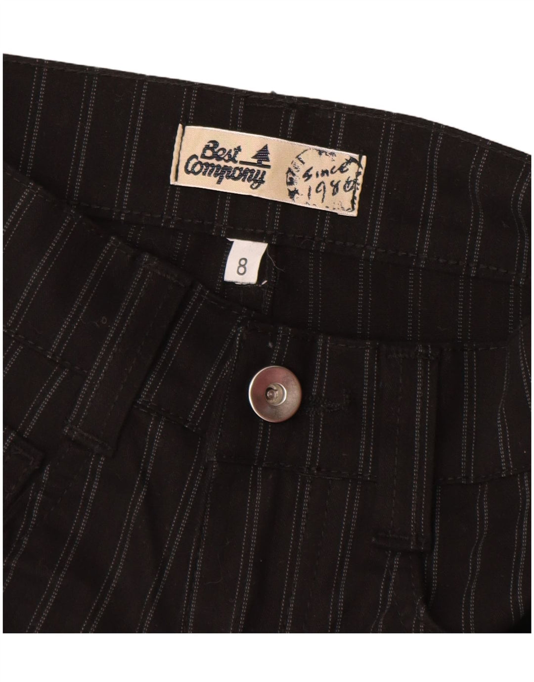 BEST COMPANY Pantalones casuales para niña 7-8 años W24 L25 Rayas negras