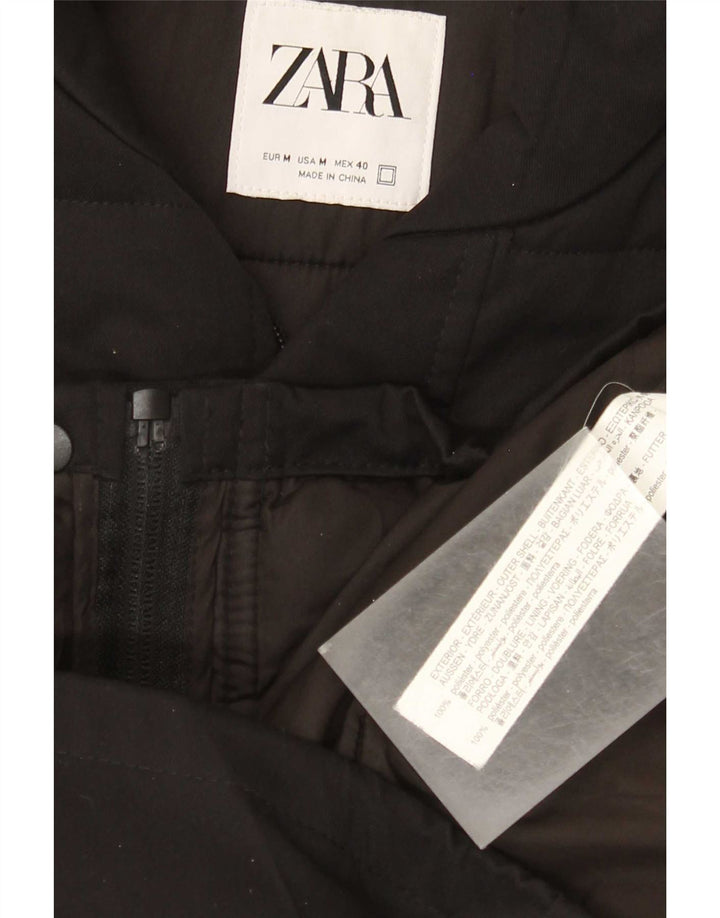 Zara Hombre Chaleco Acolchado UK 38 Medium Negro Poliéster