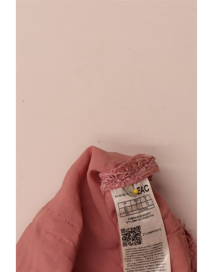 Guess Vestido tubo para mujer UK 42 Poliéster floral rosa medio
