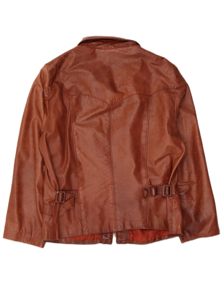 Chaqueta de cuero para mujer Wilsons IT 44 Cuero marrón medio