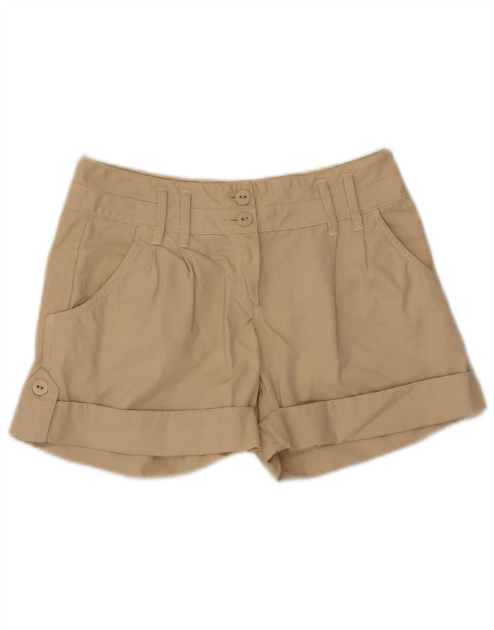 Massimo Dutti Shorts Casuales Mujer EU 36 Small W27 Beige Algodón