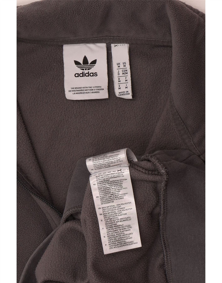 Adidas Jersey De Forro Polar Con Cremallera Para Hombre Poliéster Gris Medio