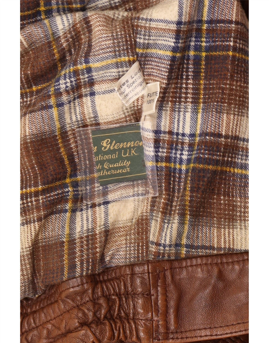 Vintage chaqueta de cuero para hombre Reino Unido 40 cuero marrón grande