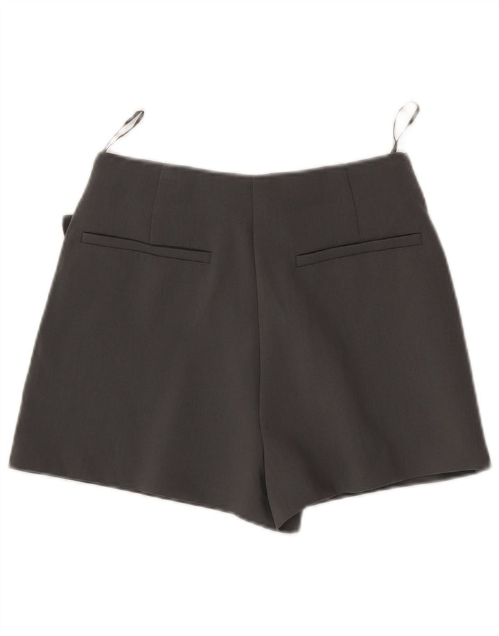 Zara Mujer Falda Pantalón UK 4 XS Gris Poliéster