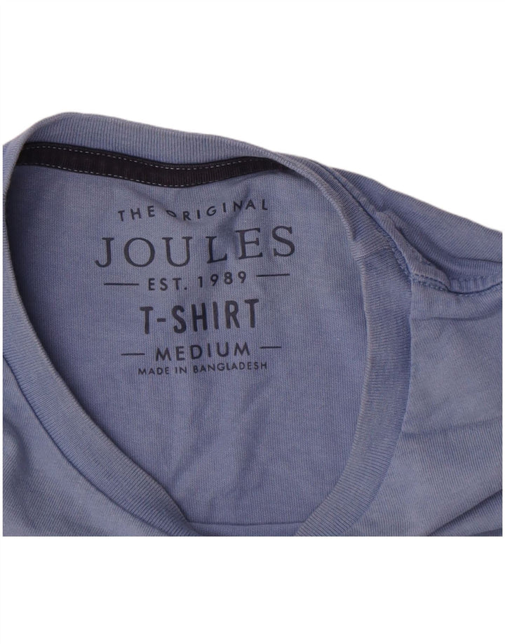 Joules Hombre Camiseta Gráfica Top Algodón Azul Medio