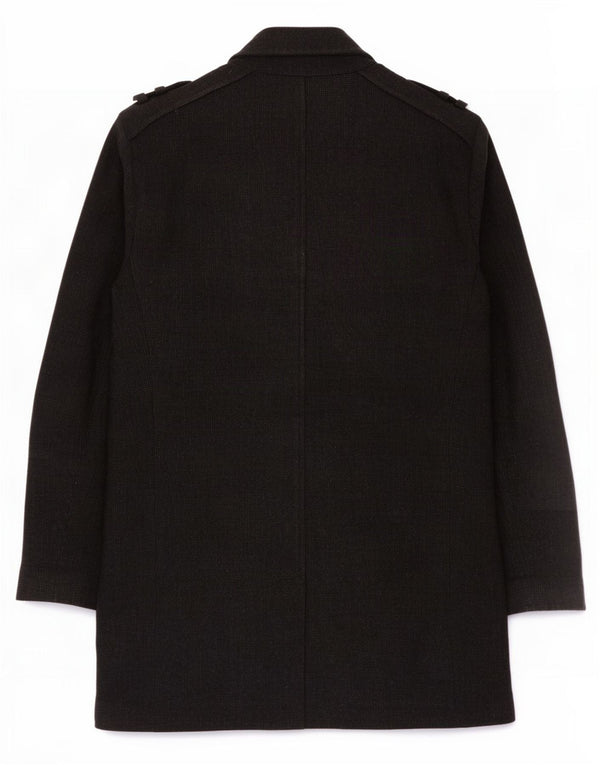 Ted Baker Abrigo militar para hombre Talla 4 Grande Lana gris