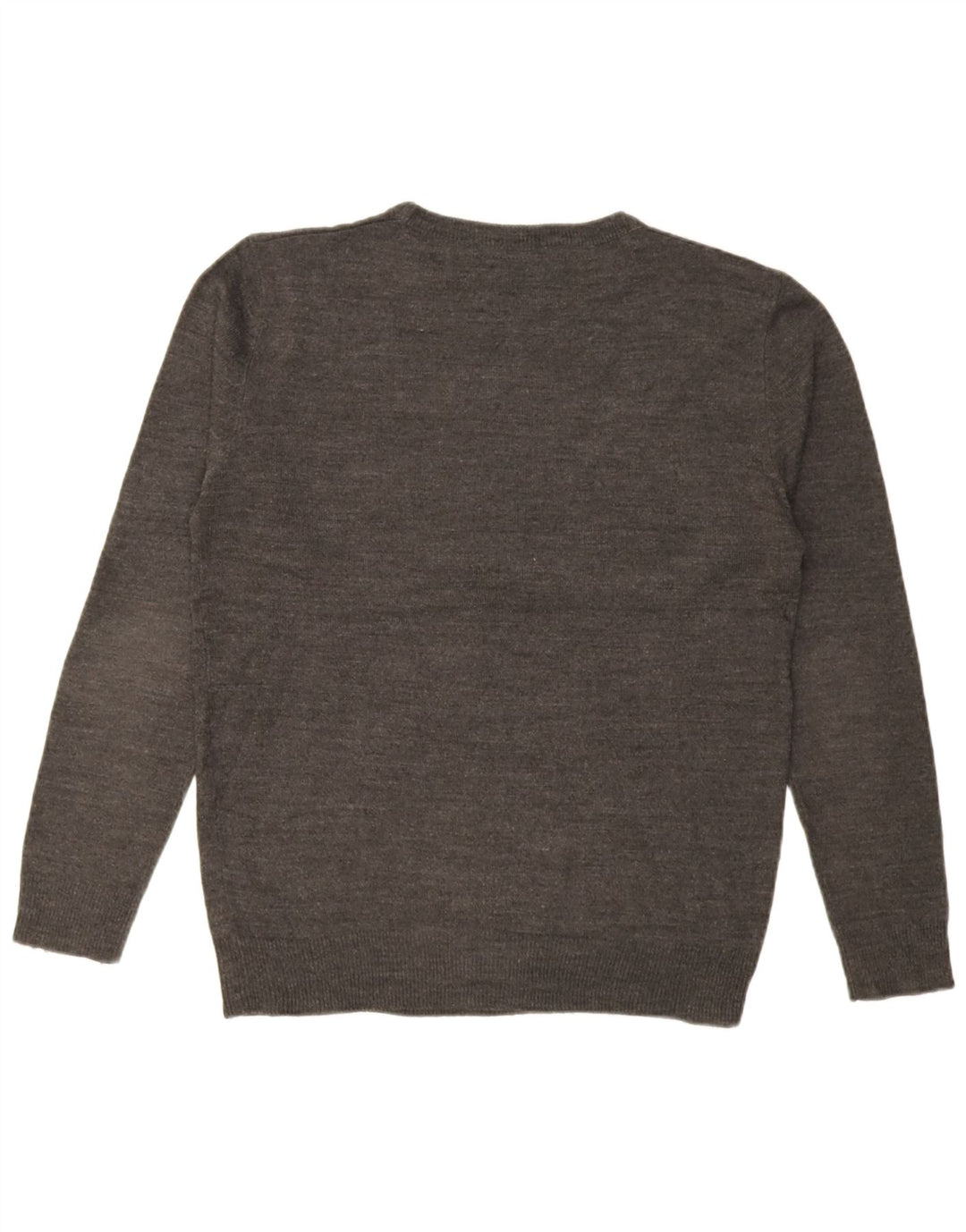 French Connection Suéter tipo jersey con cuello redondo para hombre, talla grande, gris