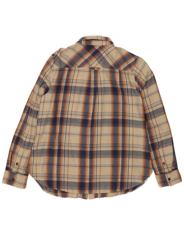 Camisa de franela para mujer Fat Face UK 44 Large Beige Check Cotton