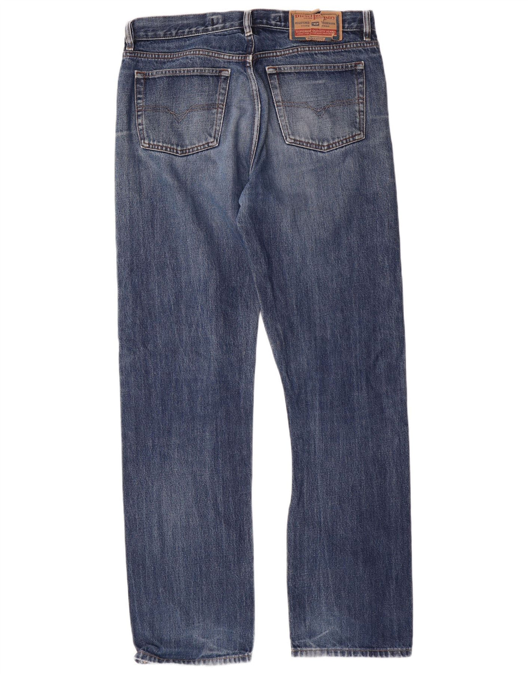DIESEL Vaqueros rectos para hombre W34 L33 Azul Algodón Clásico