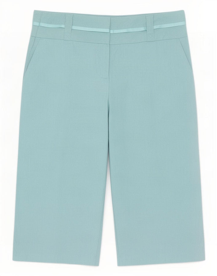Marks & Spencer Bermudas para mujer UK 12 Medium W30 Lino azul