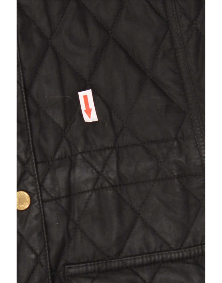 Barbour Chaqueta Parka Acolchada con Capucha para Mujer Reino Unido 12 Mediano Negro