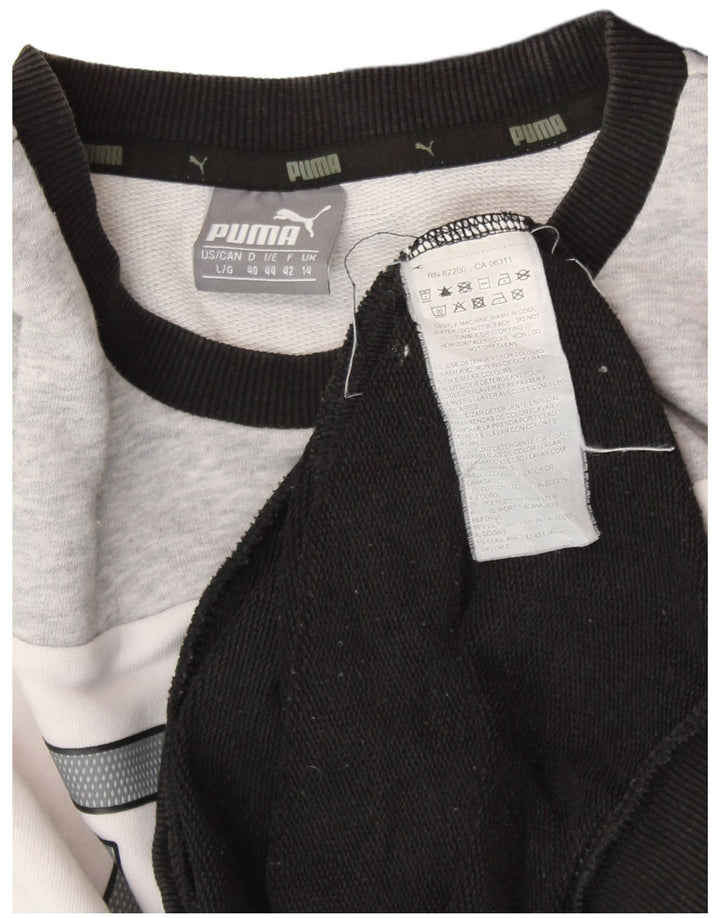 PUMA Sudadera con gráfico para mujer, talla 44, talla grande, color negro