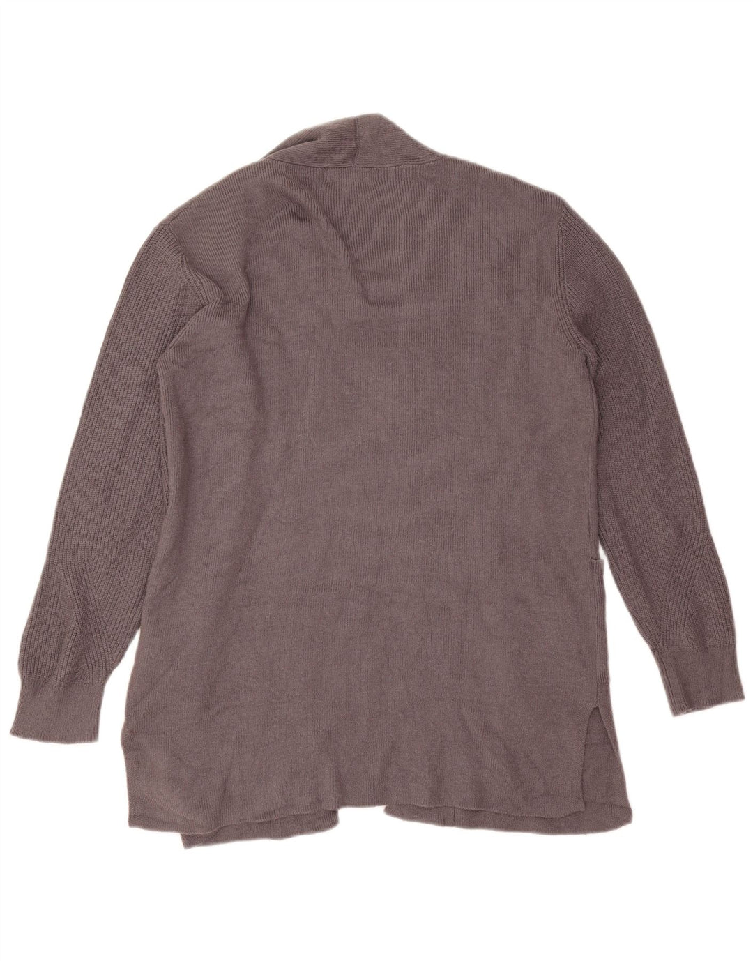 Marks & Spencer Suéter tipo cárdigan abierto largo para mujer UK 40 Gris medio