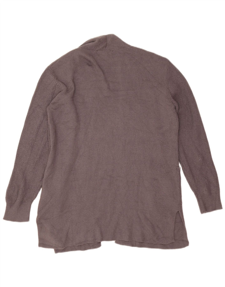 Marks & Spencer Suéter tipo cárdigan abierto largo para mujer UK 40 Gris medio
