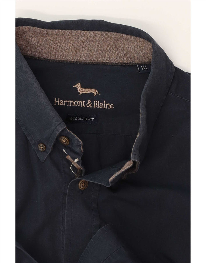 Camisa Harmont & Blaine Hombre Regular Fit XL Azul Marino