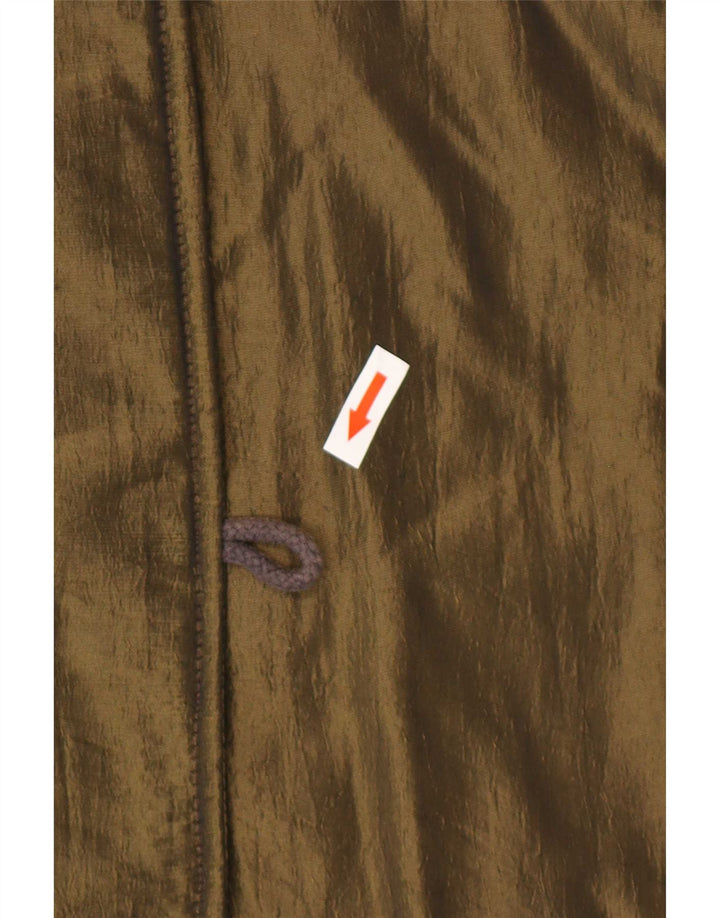 Chaqueta parka extragrande con capucha vintage para mujer UK 44 Poliéster caqui medio