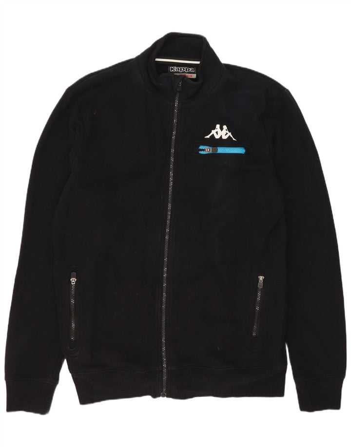 Kappa Hombre Chándal Top Chaqueta XL Negro Algodón