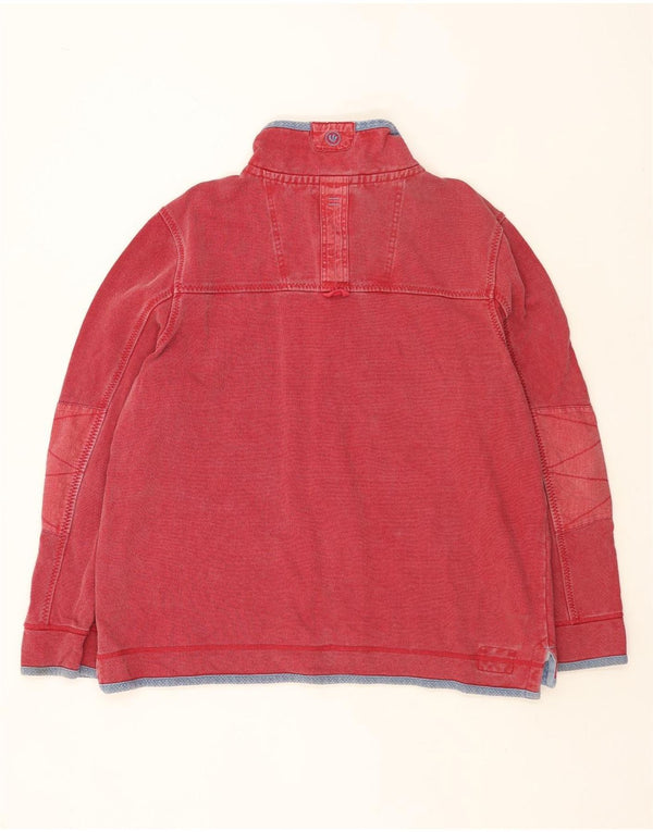 FAT FACE Sudadera Airlie con Cuello y Cremallera para Hombre Jersey 2XL Algodón Rojo