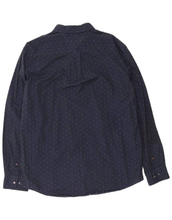 Camisa Tommy Hilfiger de corte clásico para hombre, talla grande, de algodón con lunares en azul marino