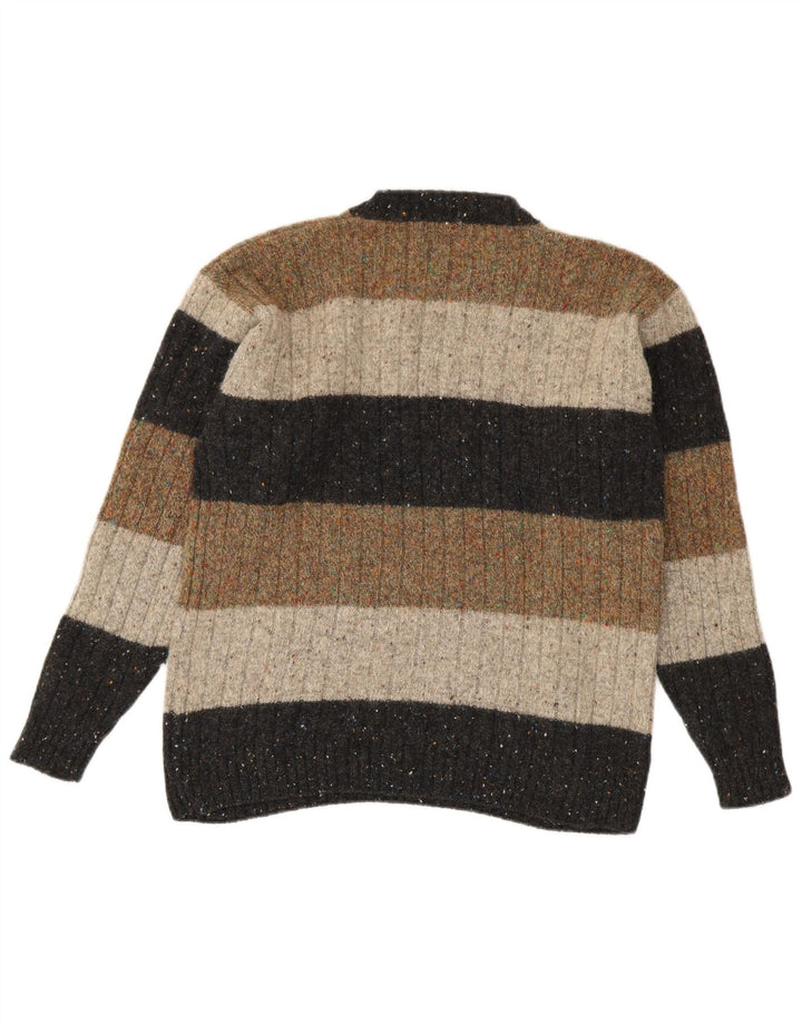 Jersey De Cuello Redondo Hombre Trussardi Mediano De Lana A Rayas Multicolor