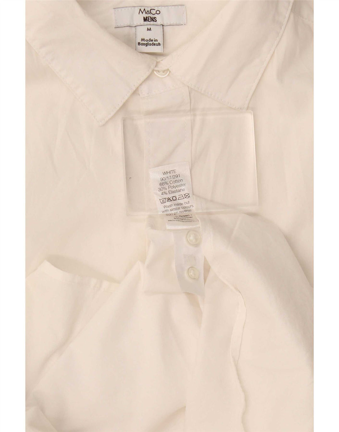 Camisa Hombre M&Co Algodón Blanco Mediano