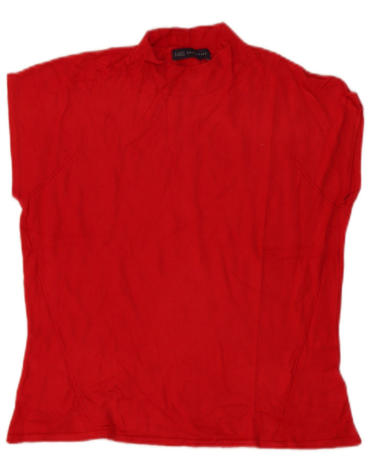 Marks & Spencer - Camiseta sin mangas para mujer, talla 40, talla grande, viscosa roja