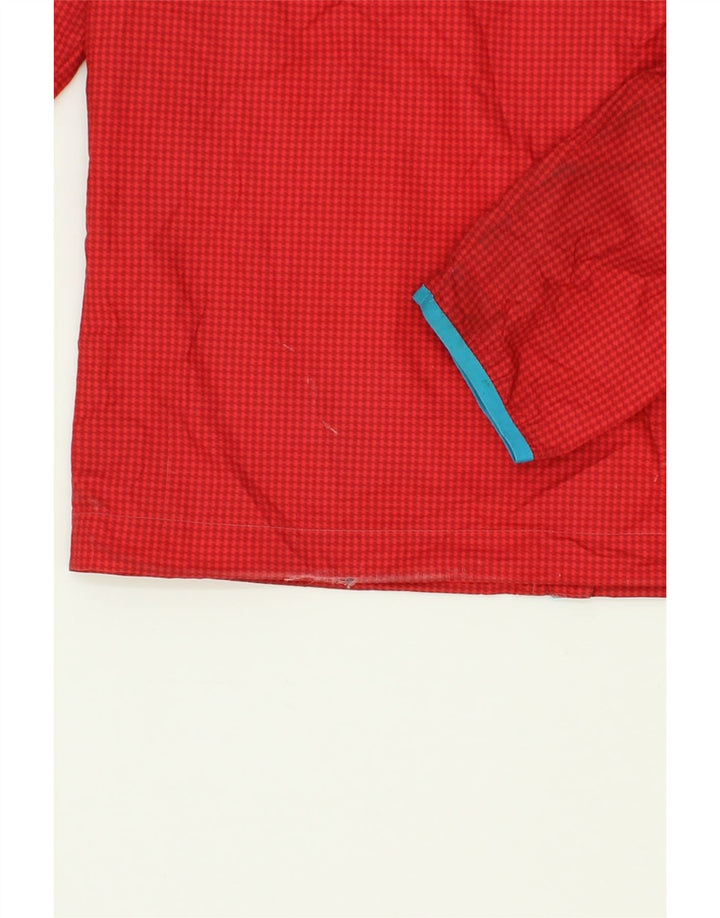 PUMA Mens Hooded Rain Jacket UK 38 Medium Red Check Polyester Vintage Puma and Second-Hand Puma from Messina Hembry 