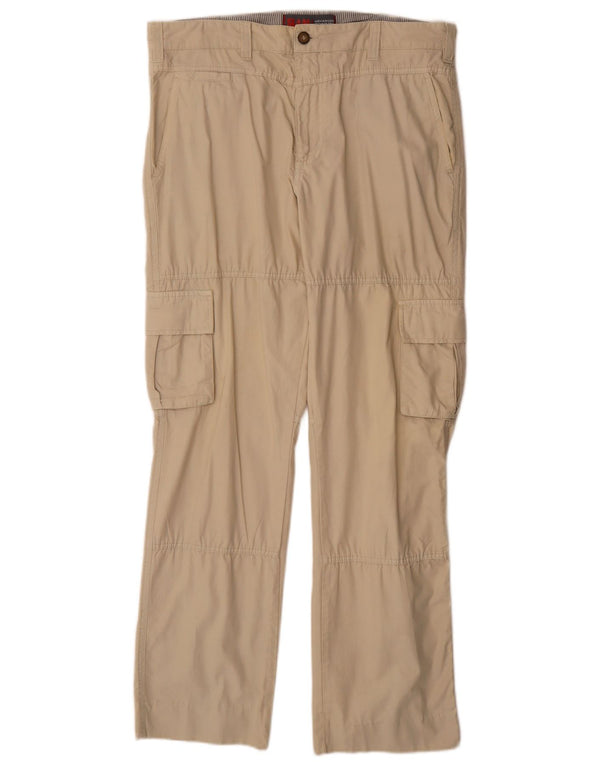 Slam Pantalones cargo rectos para hombre IT 52 XL W36 L32 Algodón blanco roto